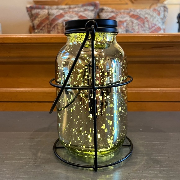 Gold Mercury Glass Fairy Light Mason Jar - Battery Operated - Picture 4 of 14